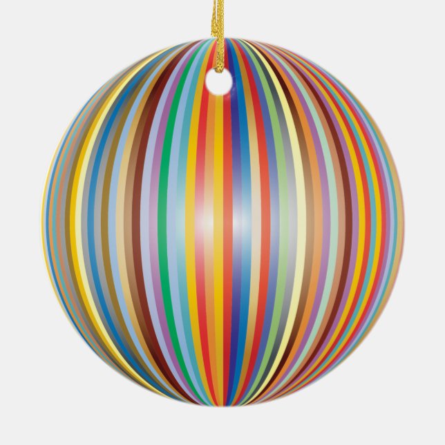 Rainbow Ceramic Ornament (Back)