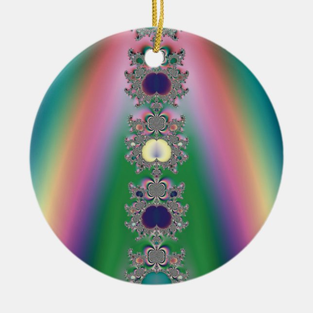 Rainbow Ceramic Ornament (Front)