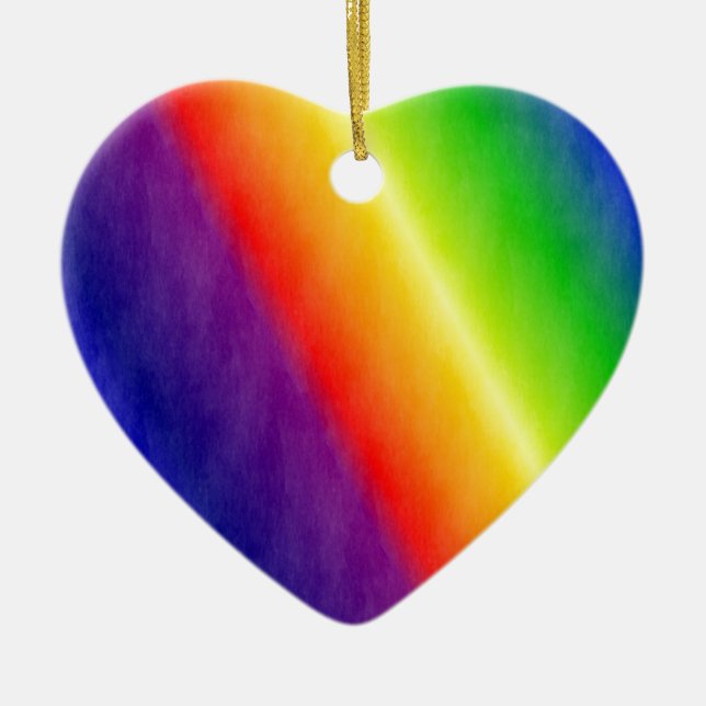 Rainbow Ceramic Ornament (Front)