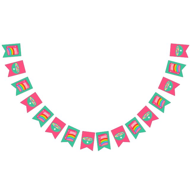 Rainbow Cereal Birthday Party Bunting Flags (All)