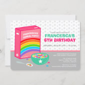 Rainbow Cereal Birthday Party Invitation (Front)