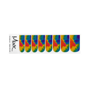 Rainbow Chalk Gradient Swirls Minx Nail Art