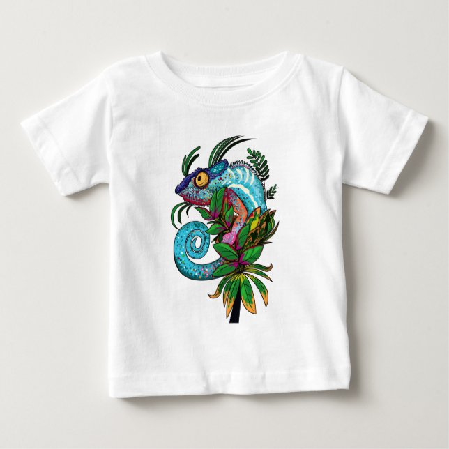Rainbow Chameleon Baby T-Shirt (Front)