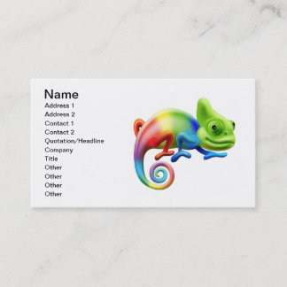 Rainbow chameleon business cards