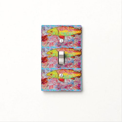 rainbow chasing fly light switch cover