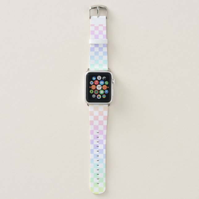 Rainbow Check  Apple Watch Band (Front)