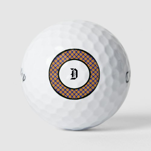 Rainbow Check Tartan Clan Plaid Golf Balls