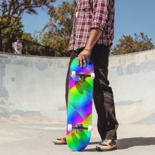 Rainbow Checker by Kenneth Yoncich Skateboard