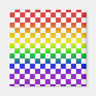 Rainbow Checkers Magnet 01