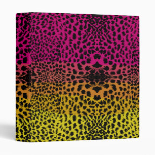 Rainbow Cheetah Binder