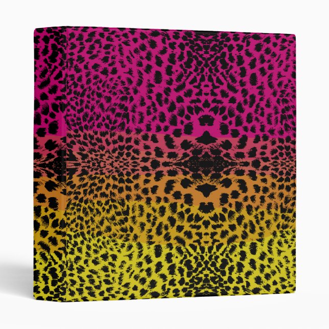 Rainbow Cheetah Binder (Front/Spine)