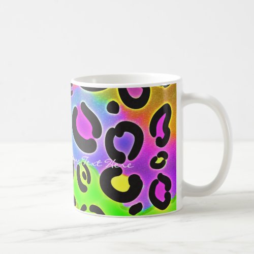 Rainbow Cheetah Leopard Color Glamour Coffee Mug