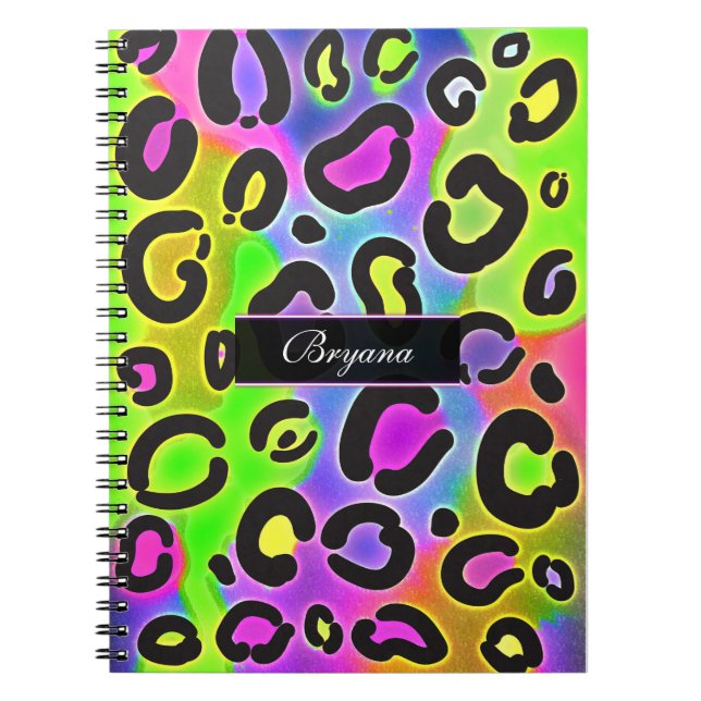 Rainbow Cheetah Leopard Color Notebook Journal (Front)