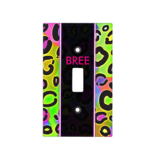 Rainbow Cheetah Leopard Light Switch Cover
