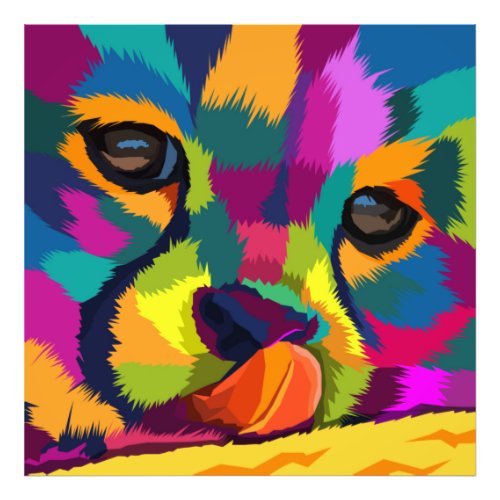 Rainbow Cheetah Photo Print