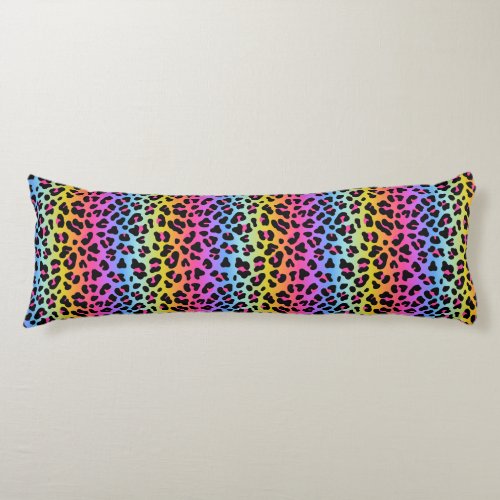 Rainbow Cheetah Print Body Pillow