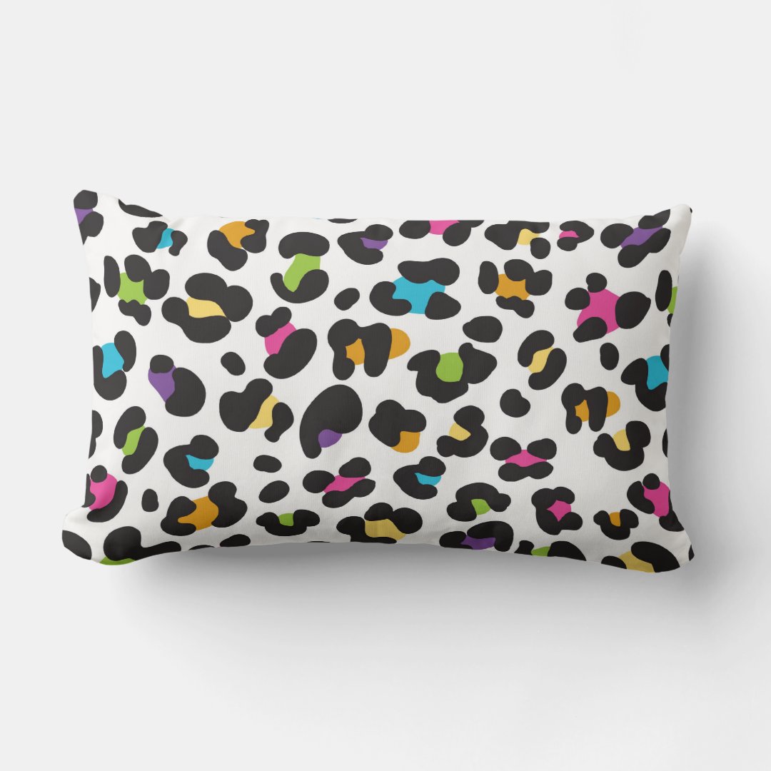 Rainbow Cheetah Print Throw Pillow Zazzle