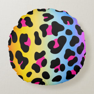 Rainbow Cheetah Throw Pillow
