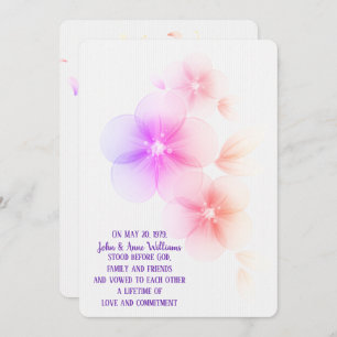 Rainbow Cherry Blossom Wedding Invitation