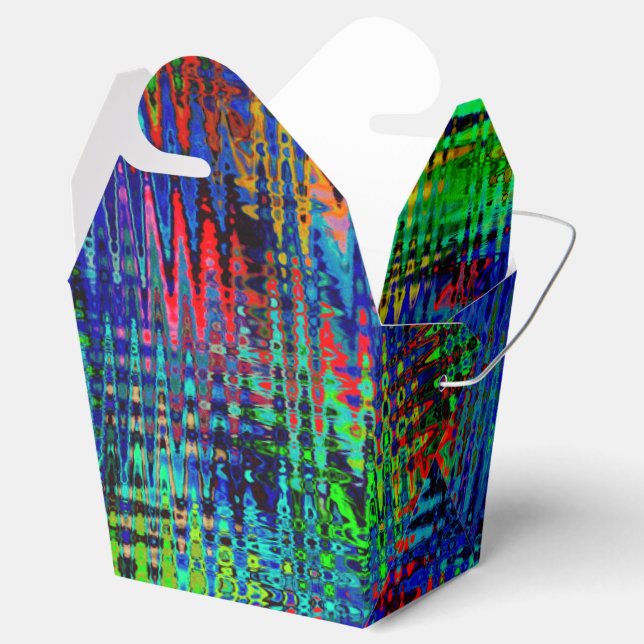 Rainbow Chevron Abstract Favor Boxes (Opened)