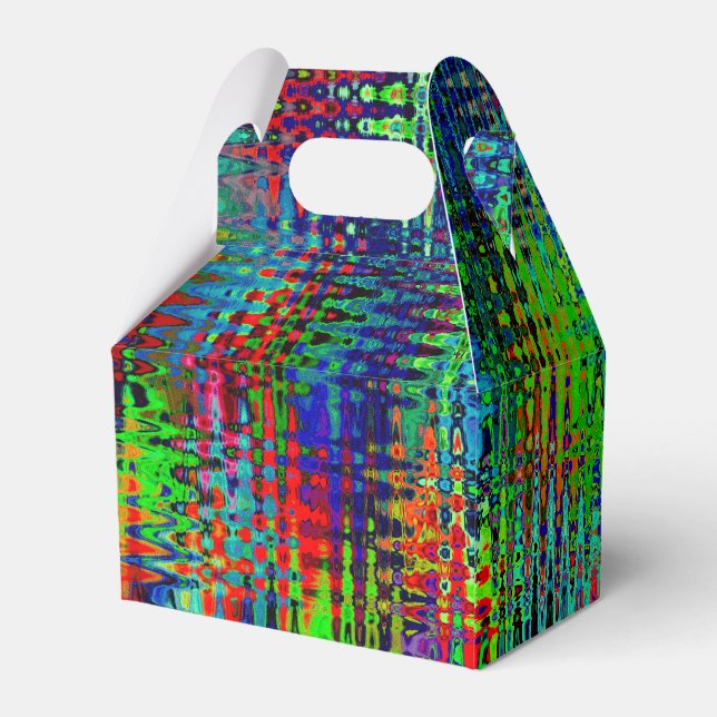 Rainbow Chevron Abstract Favor Boxes (Back Side)