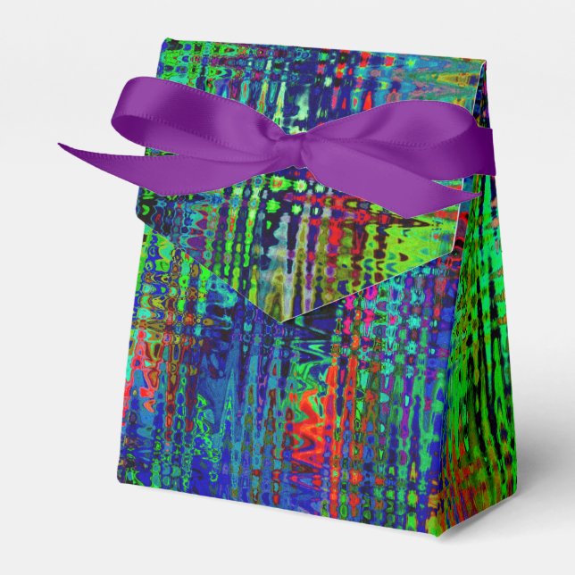Rainbow Chevron Abstract Favor Boxes (Front Side)