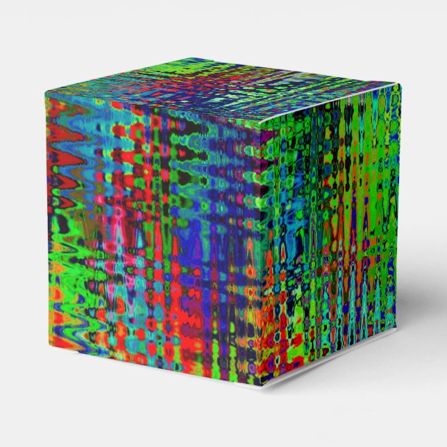 Rainbow Chevron Abstract Favor Boxes (Back Side)