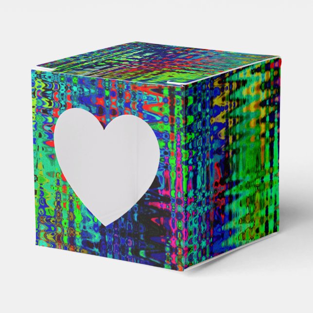 Rainbow Chevron Abstract Favor Boxes (Front Side)