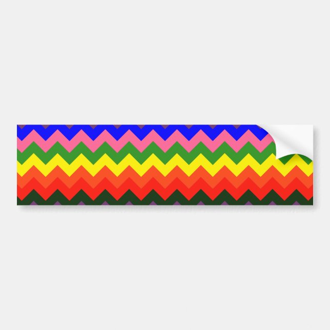 rainbow chevron bumper sticker (Front)