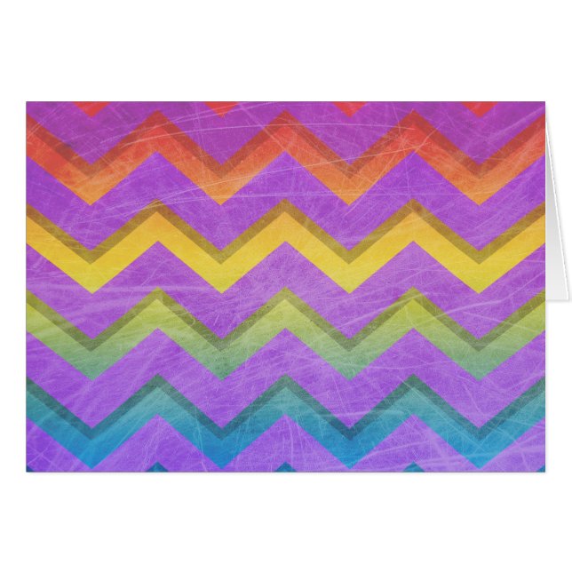 Rainbow Chevron by Shirley Taylor Cards (Front Horizontal)