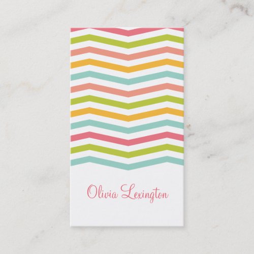 Rainbow Chevron Calling Card Business Card