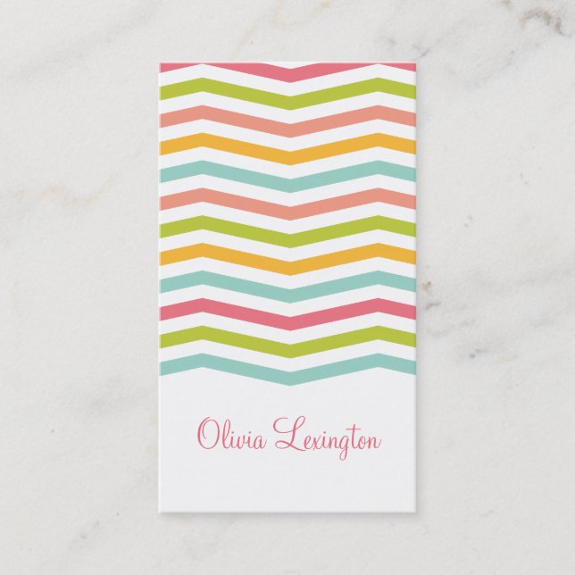 Rainbow Chevron Calling Card (Front)