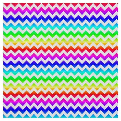 Rainbow Chevron Colorful Fabric