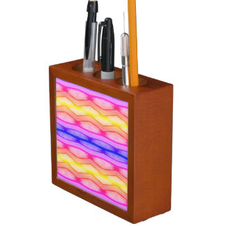 Rainbow Chevron  Desk Organizer
