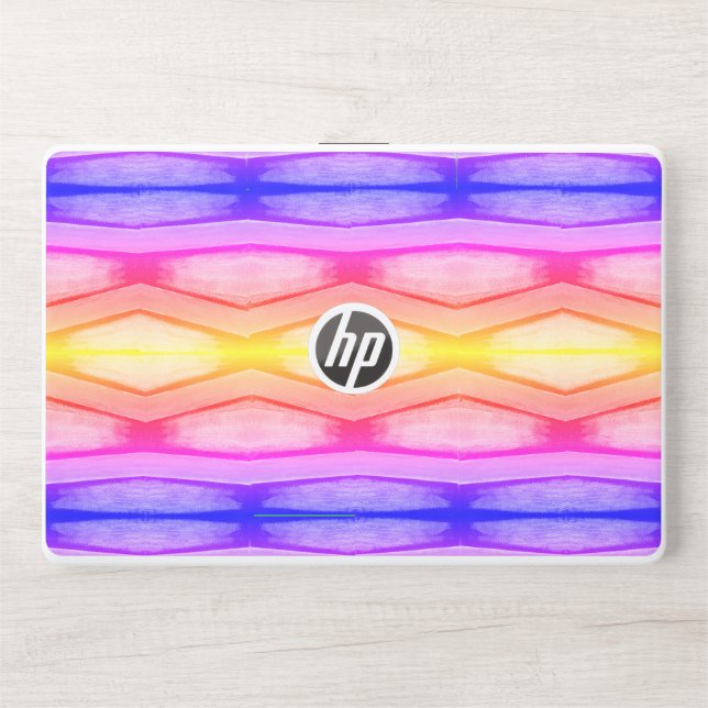  Rainbow Chevron  HP Laptop Skin (Front)