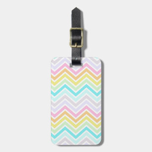 Rainbow Chevron Luggage Tag