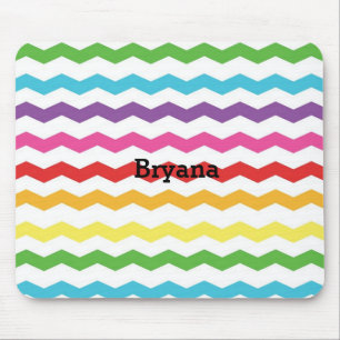 Rainbow Chevron Pattern Colorful Custom Mouse Pad