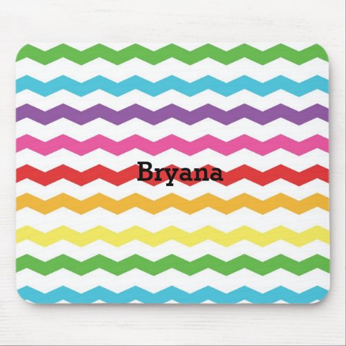 Rainbow Chevron Pattern Colorful Custom Mouse Pad