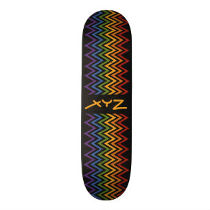 Rainbow Chevron Pattern custom skateboard Deck