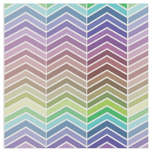 Rainbow Chevron Pattern Fabric