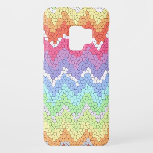 Rainbow chevron Stained glass Colorful Abstract Case_Mate Samsung Galaxy S9 Case