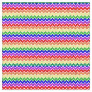 Rainbow Chevron Stripes Colorful Fabric