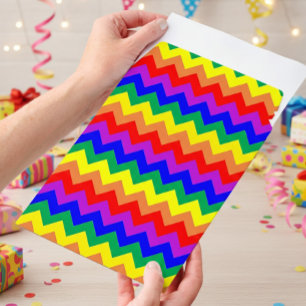 Rainbow Chevron Stripes Envelope Mailers