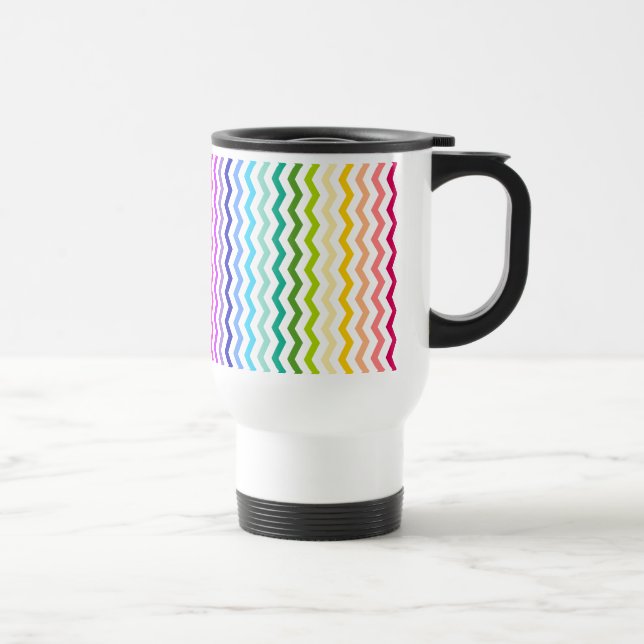 Rainbow chevron travel mug (Right)