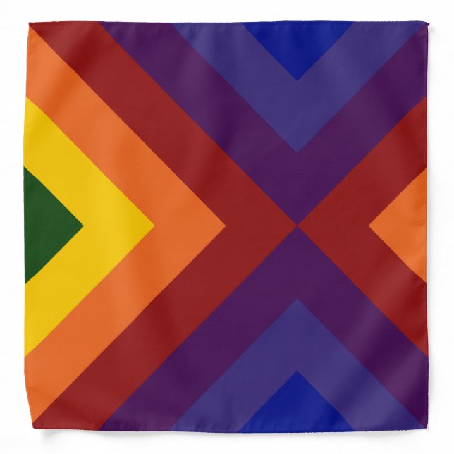 Rainbow Chevrons Bandana (Front)