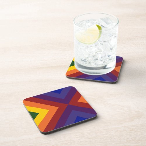 Rainbow Chevrons Beverage Coaster