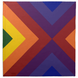 Rainbow Chevrons Cloth Napkin