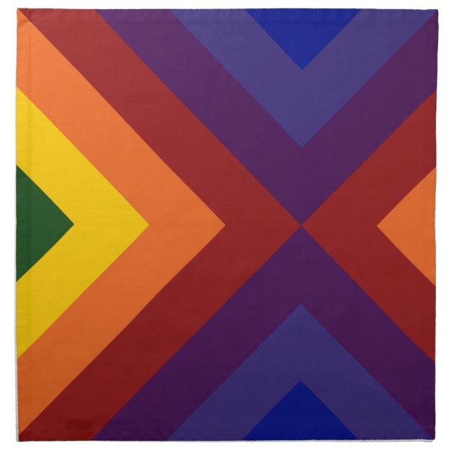 Rainbow Chevrons Cloth Napkin (Front)