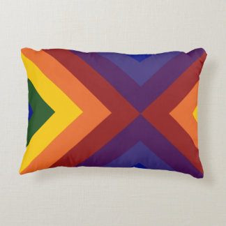 Rainbow Chevrons Decorative Pillow