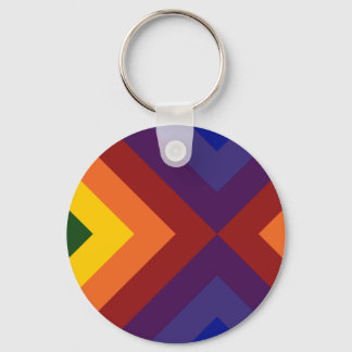 Rainbow Chevrons Keychain